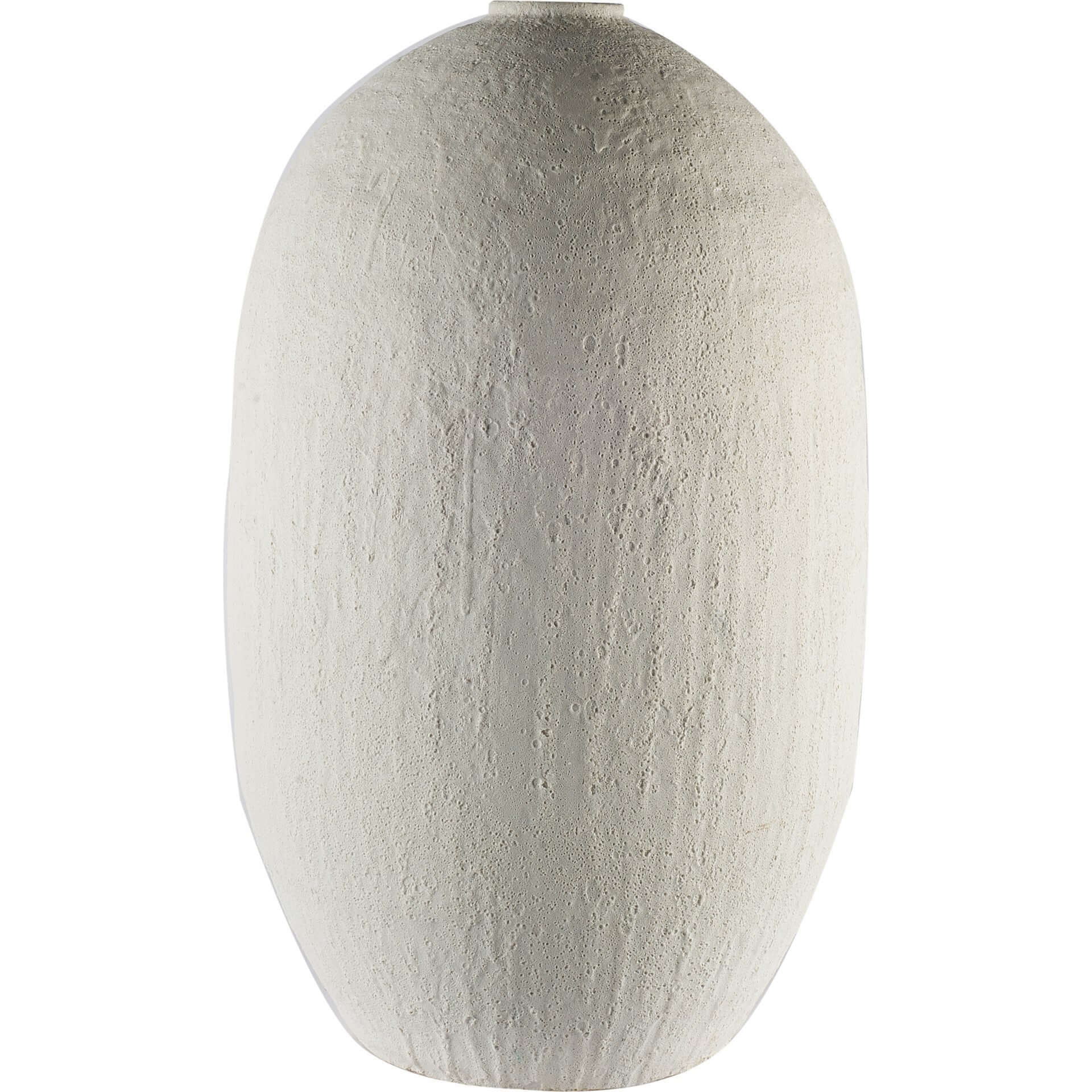 32" narrow white textured ceramic vase with a modern, slender design.