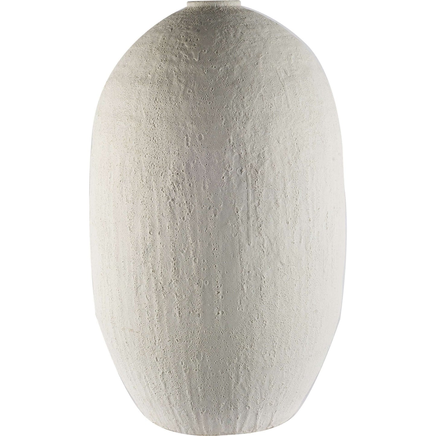 32" narrow white textured ceramic vase with elegant, modern design.