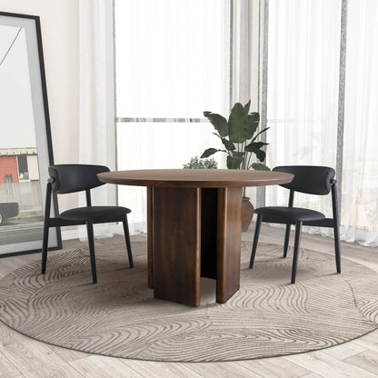 Alden Round Walnut Dining Table