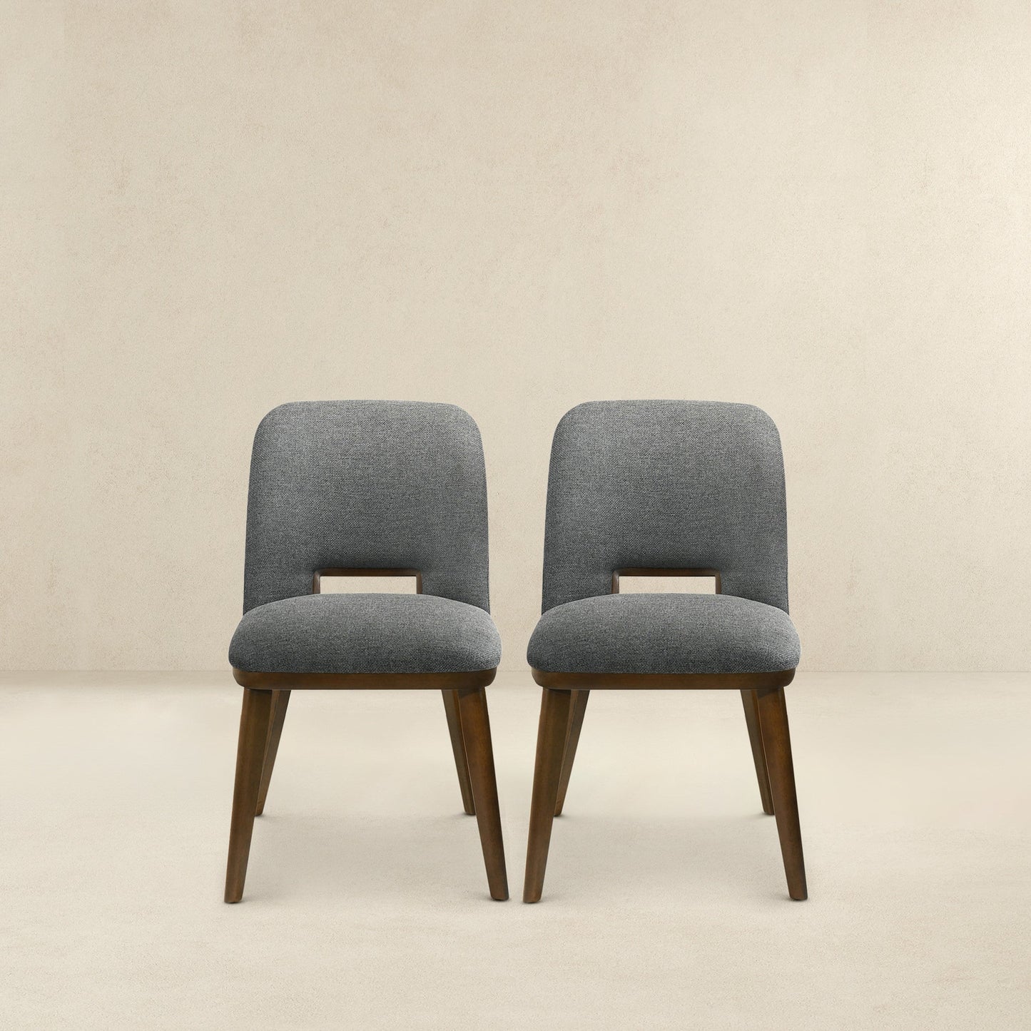 Blaken Dark Grey Fabric Dining Chair (Set Of 2)