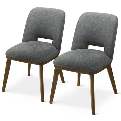 Blaken Dark Grey Fabric Dining Chair (Set Of 2)