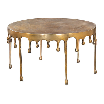 Drip Coffee Table Antique Brass