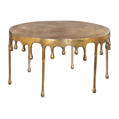 Drip Coffee Table Antique Brass