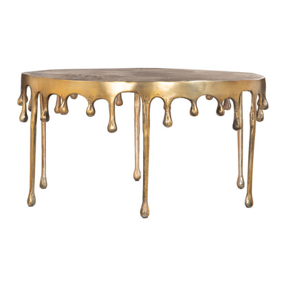 Drip Coffee Table Antique Brass