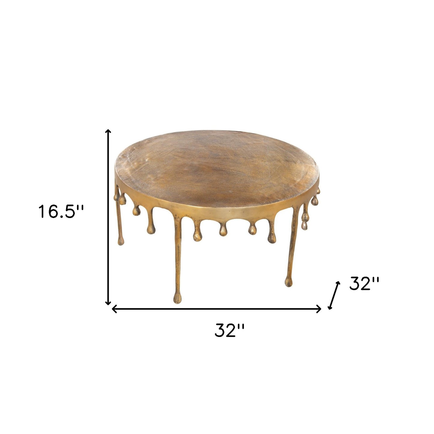 Drip Coffee Table Antique Brass