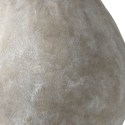 Kyros Natural Wash 28" Earthy Ceramic Oval Vase with beige tones and whitewash finish.