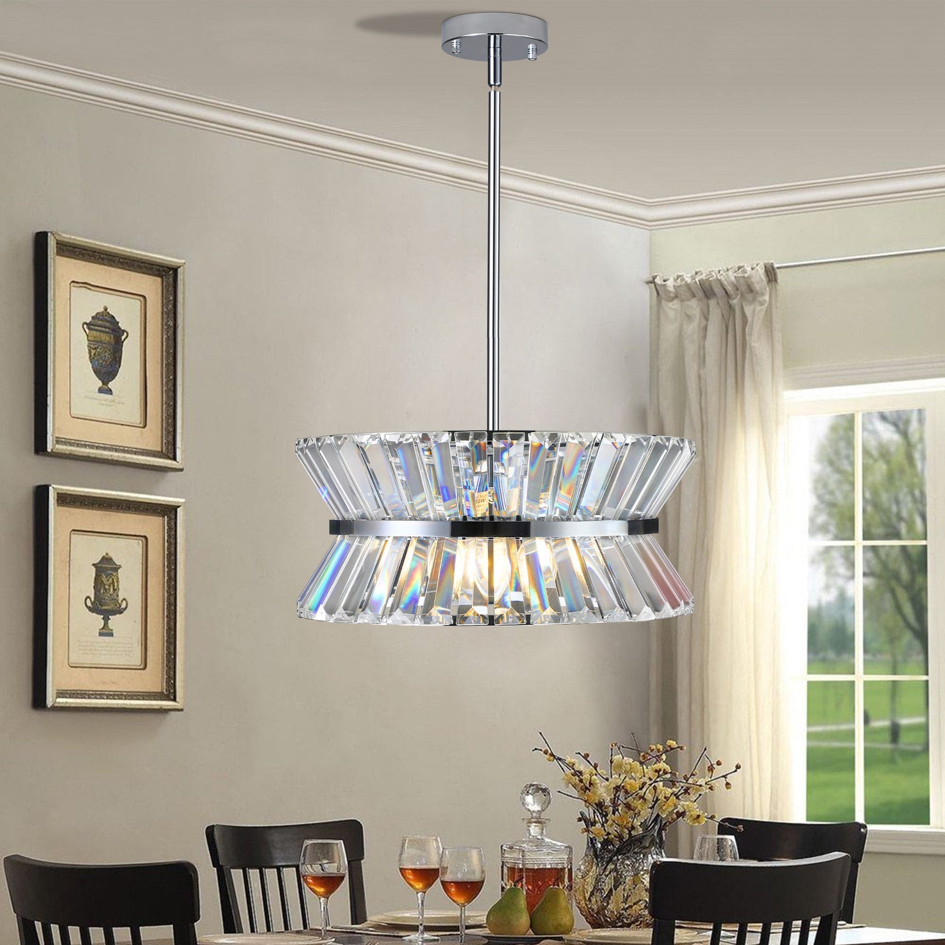 Modern Crystal Chandelier for Living Room, Luxury Home Decor Light Fixture